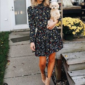 Black floral dress